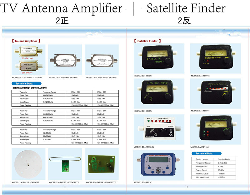 Ce RoHS Approved Two Lights Displayed Signal Satellite Finder (SHJ-SF9502)