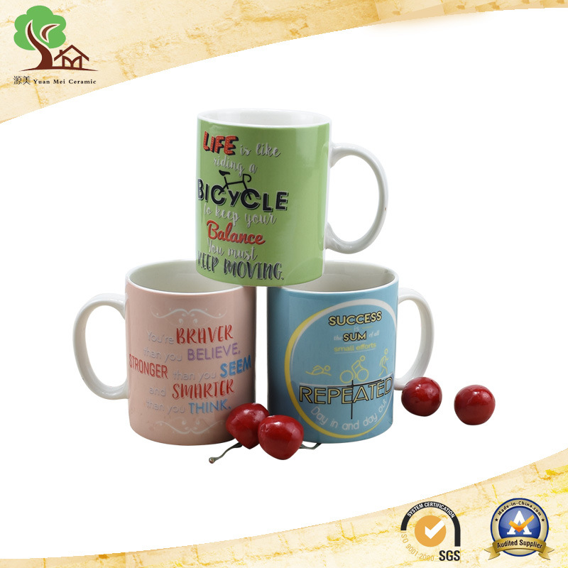 Yuanmei Colourful Ceramic Mug for Drink Milk Promotional Gift for Customer