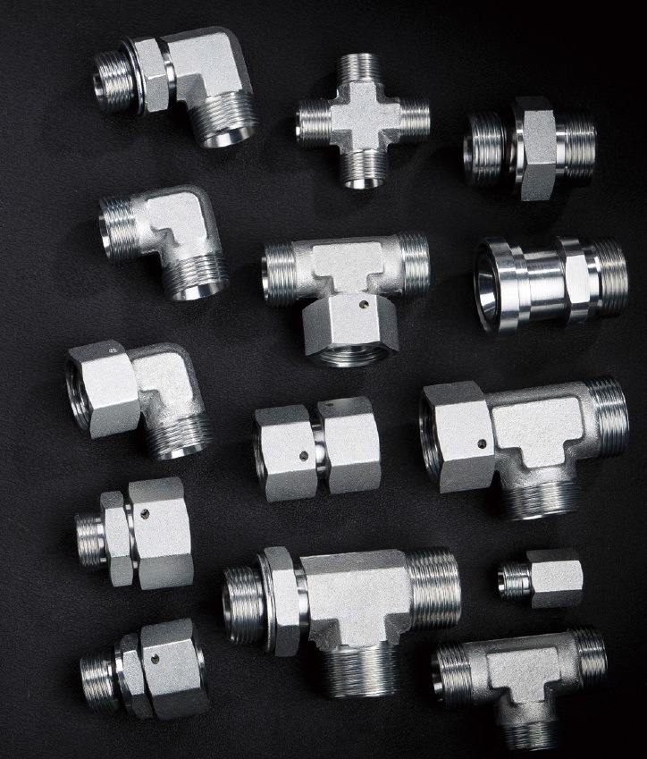 Carbon Steel Cross, Tee, Elbow, Nipple Hydraulic Fittings and Adapters