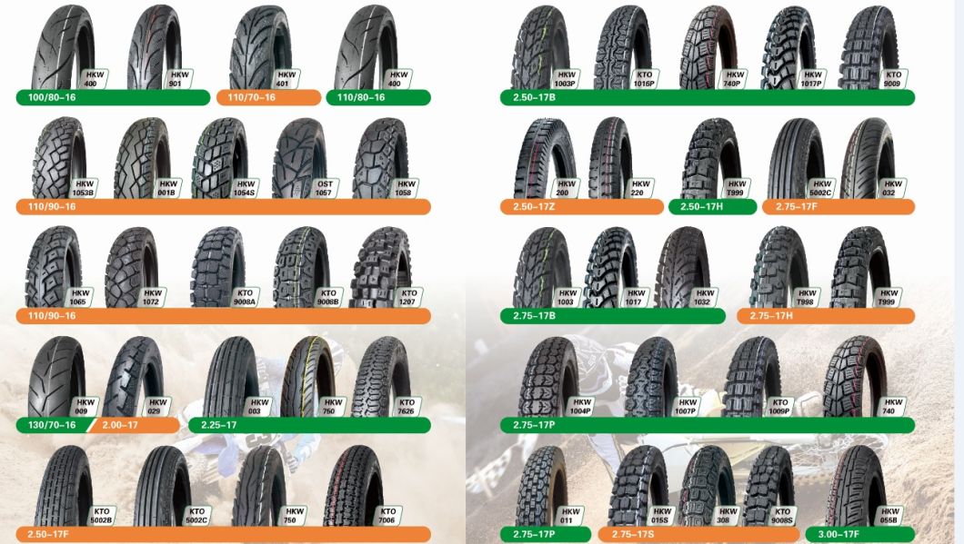 Top Brand China Motorcycle Tire with Waranty (3.25-18 300-17 300-18 2.75-17 3.00-18 100/90-17)