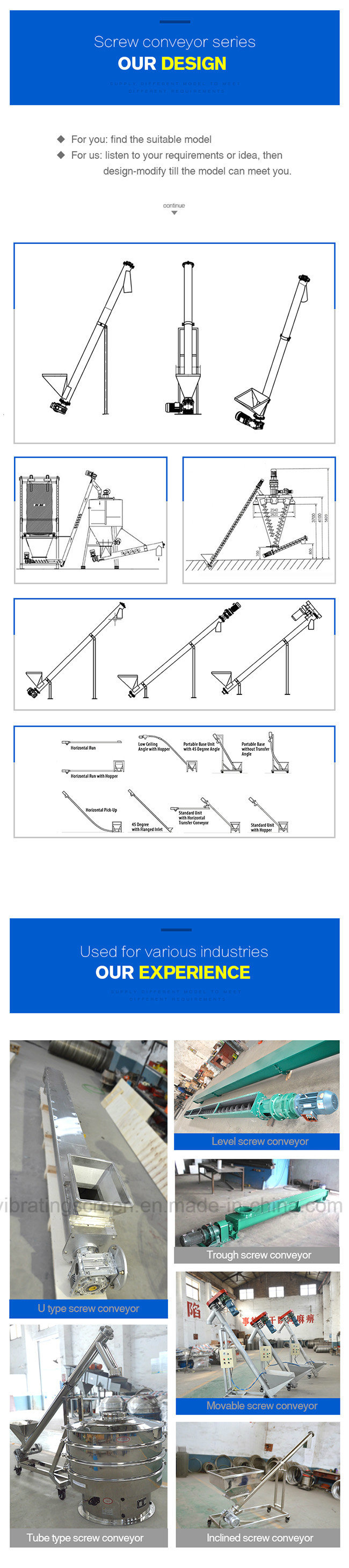 Auger Conveyor System Flexible Screw Conveyor