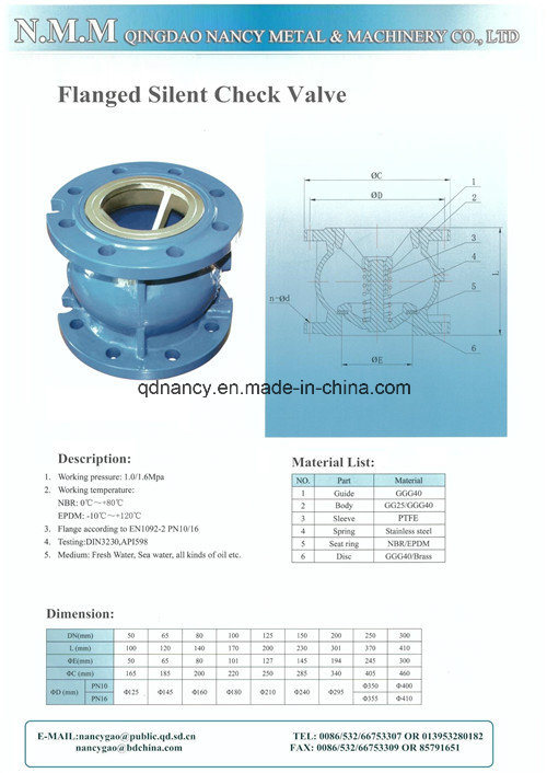 Cast Ductile Iron Flanged Foot Valve Pn16