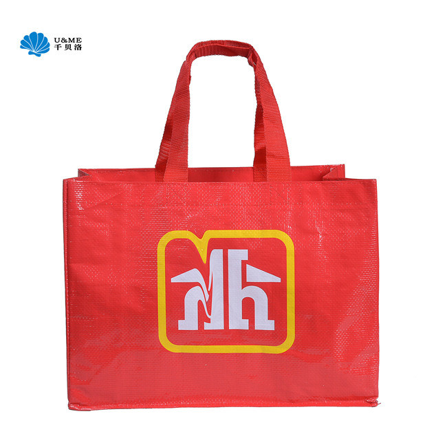 Gloss Lamination Woven Shopping Lady Market Basket Bag