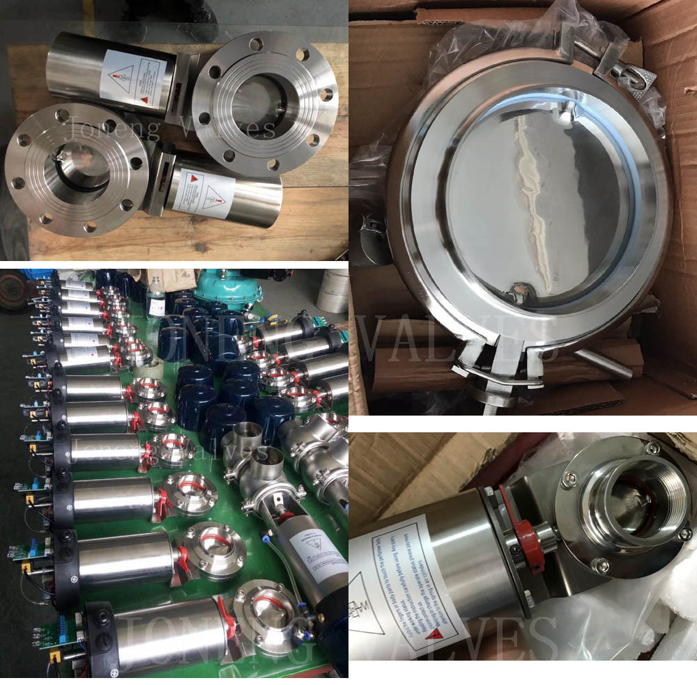 Stainless Steel Pneumatic & Manual Food Grade & Hygienic & Sanitary Ball & Diaphragm & Butterfly Control Valve (JN-1006)