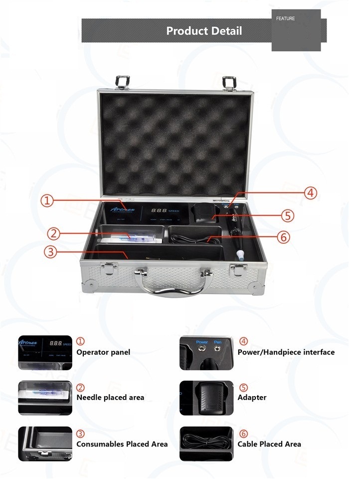 Suitcase-Style Digital Permanent Makeup Tattoo Machine Artmex V3