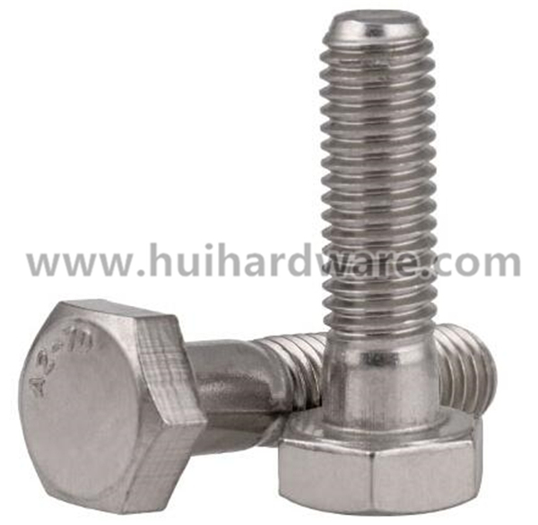 SUS 304 Half Threaded Hex Bolts DIN931