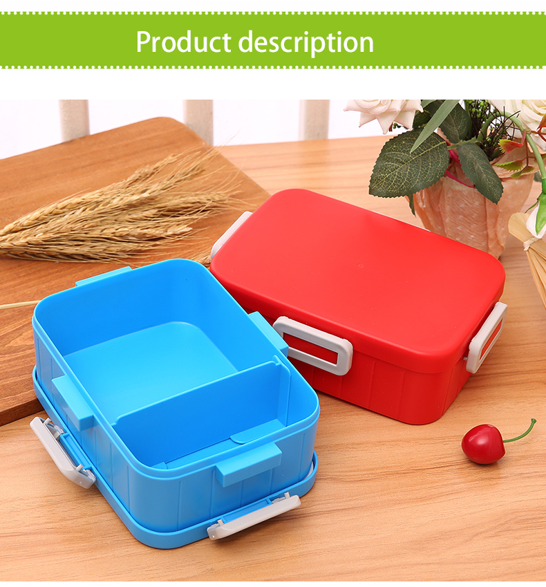 High Quality Small Bento Square Lock Catch Fashion Colorful Lunch Box