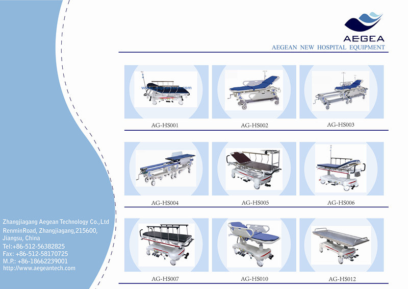 Good Quality CE&ISO Approved AG-Hs001 Hospital Hydraulic Stretcher