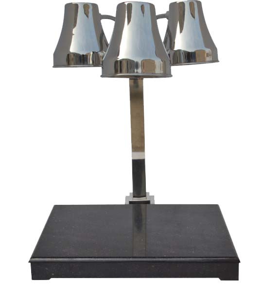 Lampe chauffante à trois lumières avec station de sculpture en marbre