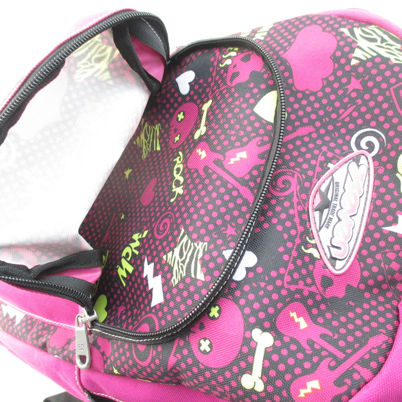 Star Print Rose Red Lady's Backpack