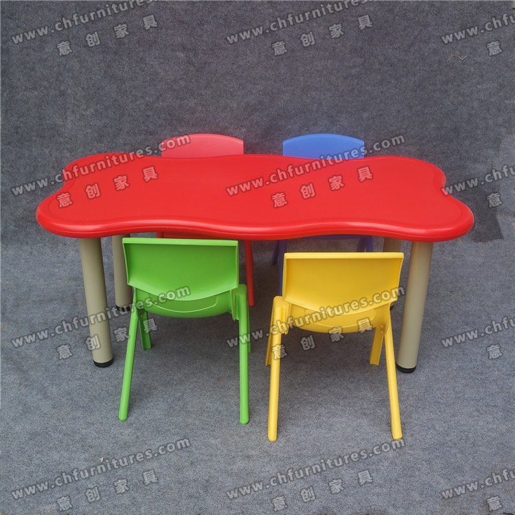 Kids Plastic Tables and Chairs for Children Party Kindergarten Yc-P21