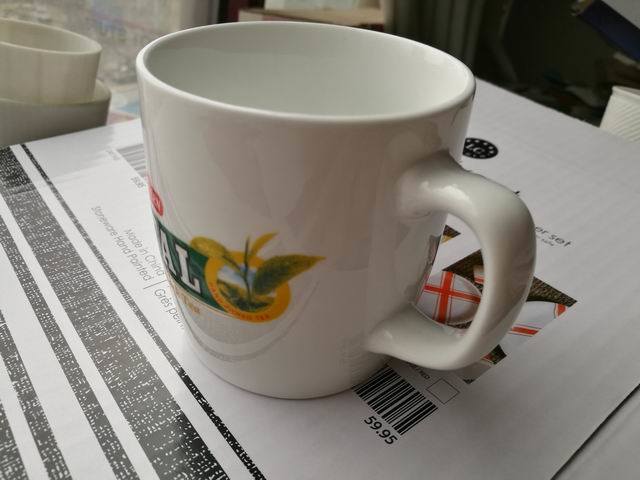 Brilliant White Porcelain Vital Tea Cup with Customized Logo