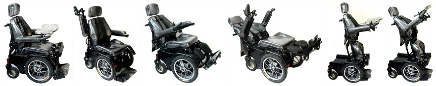 320W Steel Standing up Electric Power Wheelchair with Light