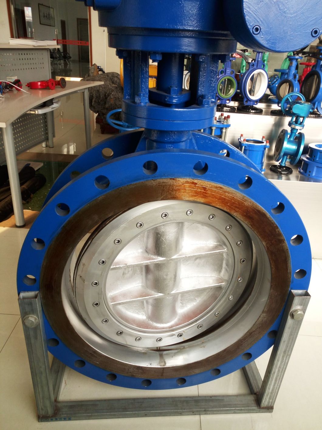 Triple Offset Metal Hard Sealed Double Flange Butterfly Valve