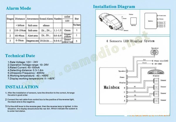 New LED Display Reverse Sensor for Car Parking L206