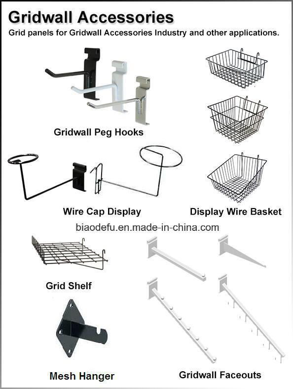 Chrome Gridwall Wire Baskets for Display