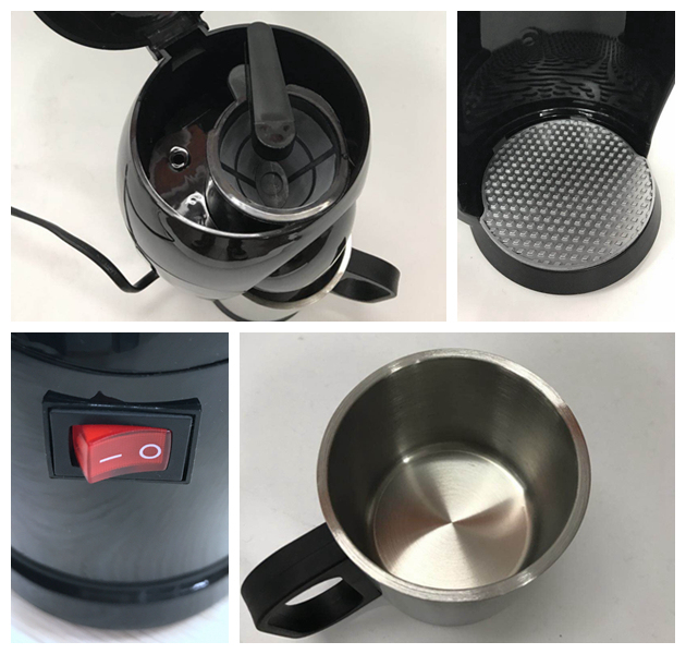 350W Portable Mini Espresso Coffee Machine Travel Coffee Maker