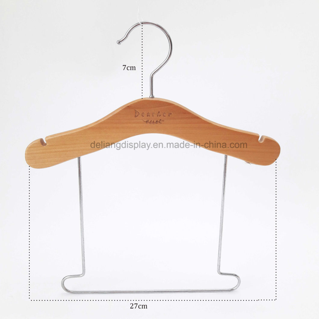 Hot Sale Baby Wooden Hanger with Natural Wood Color