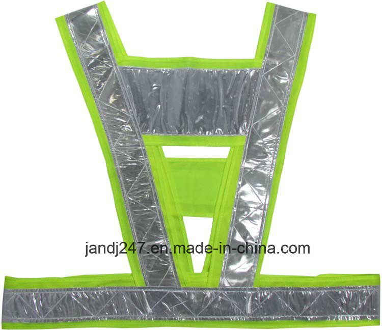 V-Neck High Visibility Reflective Safety Cross Elastic Strap Vest Belt
