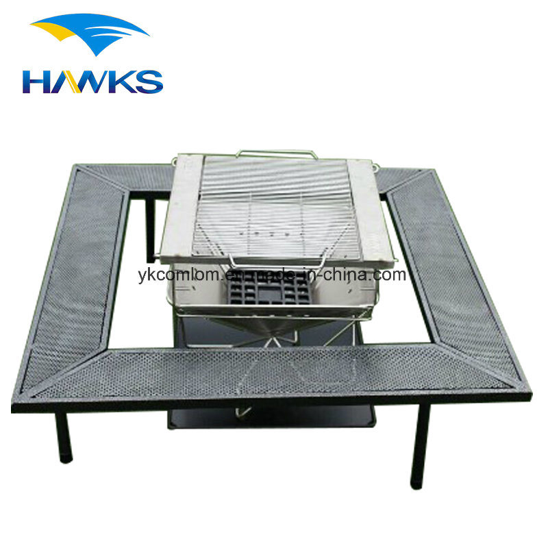 CL2A-AT06 Comlom Folding Camping Barbecue Table Square Stove Table