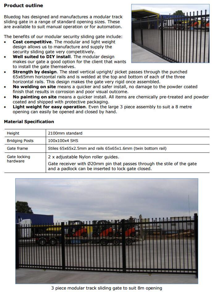 Spear and Ring Top Spear Combo Automatic Sliding Gate