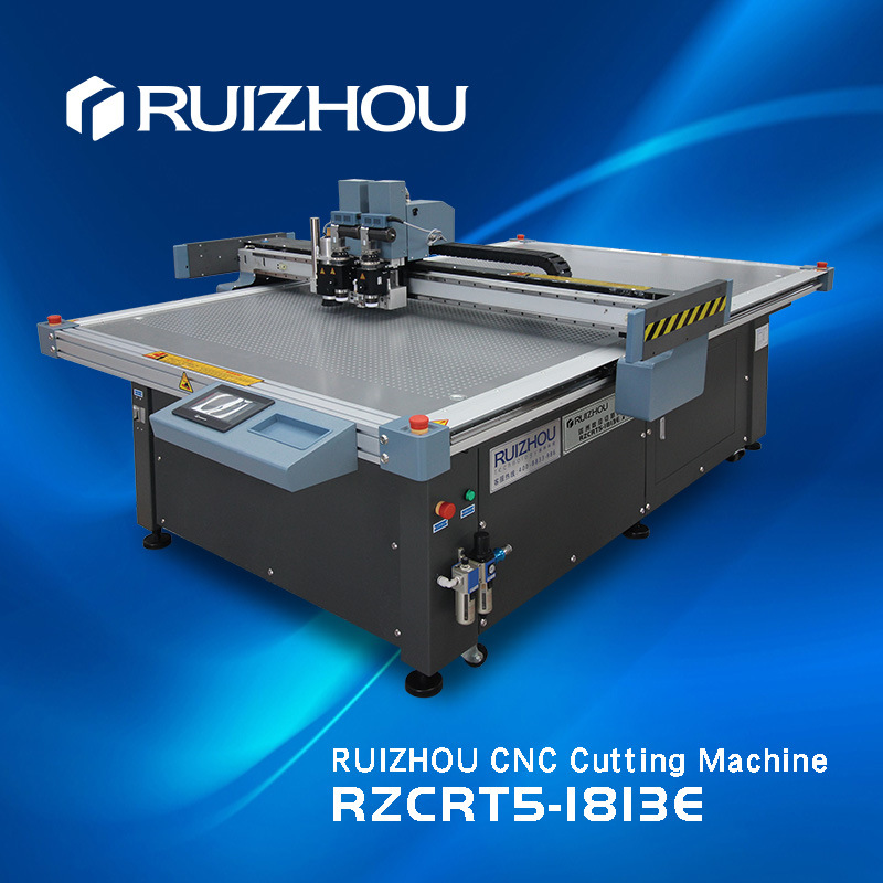 Ruizhou Automatic Cloth/Felt/Leather/Fabric Cutting Machine with Conveyor Belt