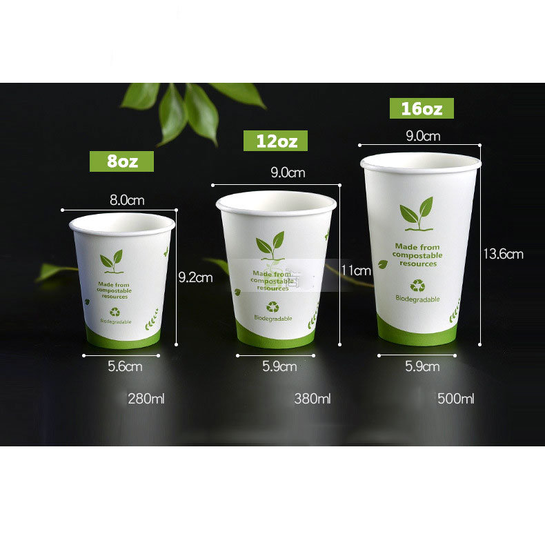 Degradable Disposable Hot Drink PLA Paper Cups