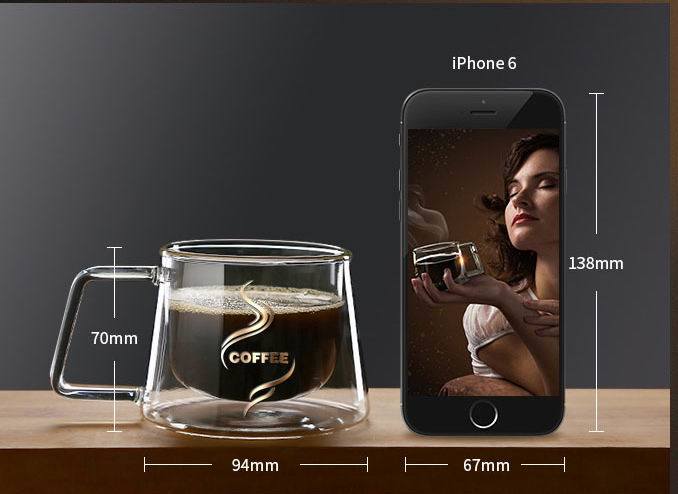 Wholesale High Quality 200 Ml Double Wall Glass Cup for Milk and Coffee