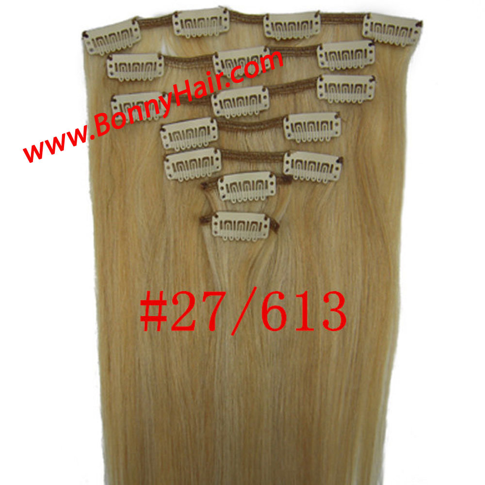 Discount Brazilian Human Remy Hair Clip in Hair Extension Silk Straight