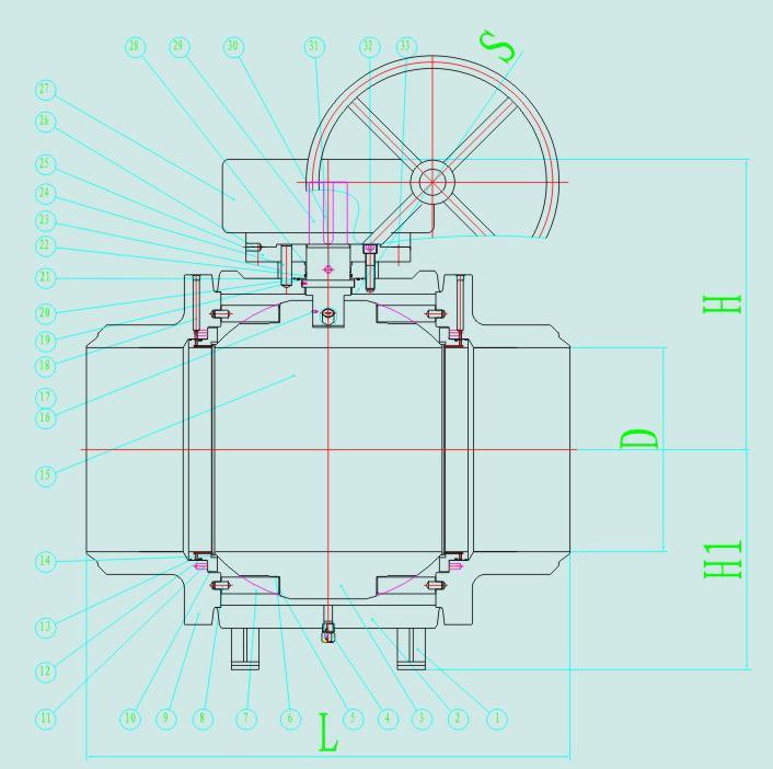 API 6D Trunnion Mounted Ball Valve for Oil and Gas