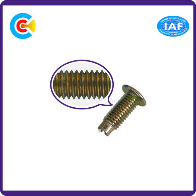 DIN/ANSI/BS/JIS Carbon-Steel/Stainless-Steel Hand Twist Word Flat Head Screw for Machine/Car