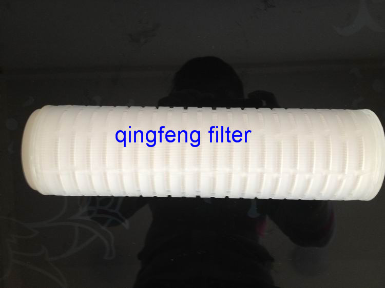10 '' 20-Zoll-PTFE-Faltenfilterpatrone 0,2 um 0,45 Mikron für die Lebensmittel- und Getränkeindustrie