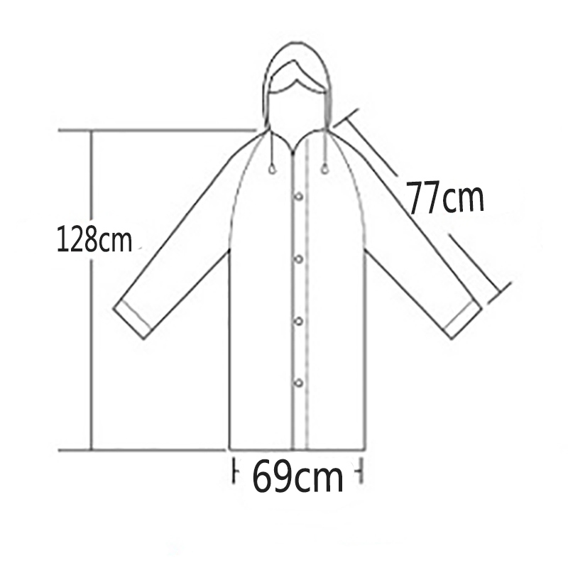 Custom Logo Transparent Raincoat Women Men Portable Travel Rainwear