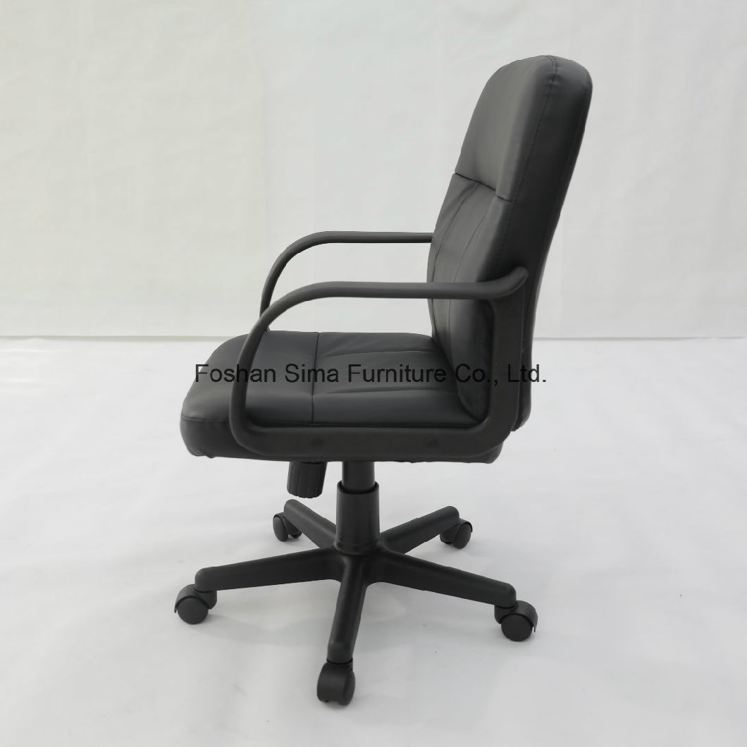 MID Back Faux Leather PU Vinyl Swivel Desk Office Staff Computer Chair