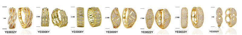 New Designs Accessories Brass CZ Stud Bride Cheap Earrings