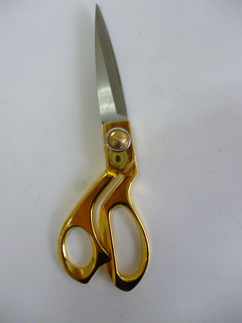 Sewing Scissors with Gold Color, Made of Multifunction Stainless Steel
