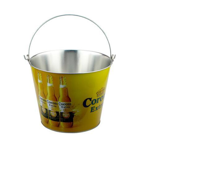 Custom5l Metal Beer Bucket, Galvanized Metal Ice Tin Bucket