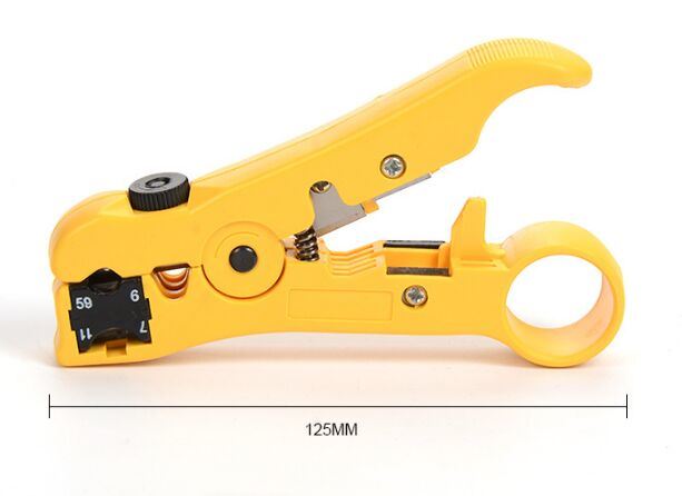 Flat or Round UTP Cat5 CAT6 Wire Coax Coaxial Stripping Tool Universal Cable Stripper Cutter Stripping Pliers Tool for Network