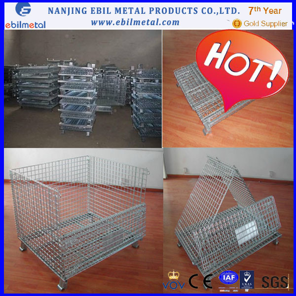 Foldable Wire Mesh Container / Metallic Container with High Quality