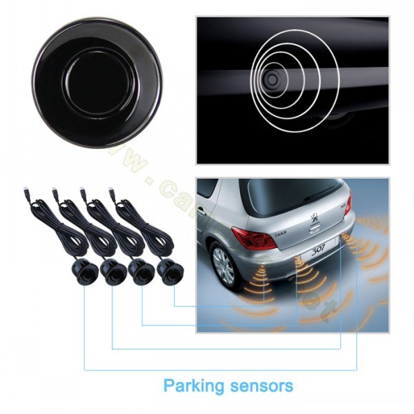 Hot! Universal Auto Reverse Parking Sensor with Three Color LED Display &Alarm by Bibi Sound