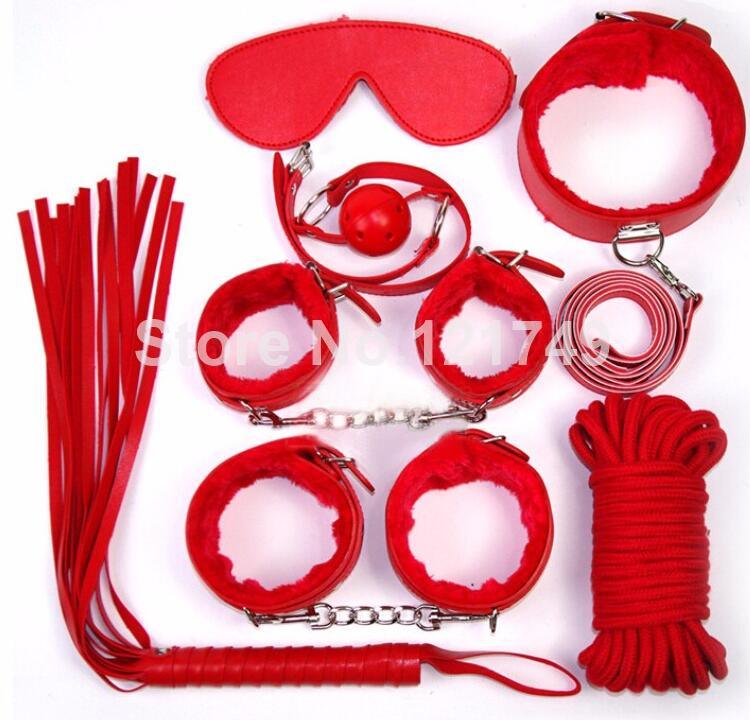 5 Set/Lot Sex Bondage Kit Set 7PCS Adult Sex Game Toy Bed Restraint System Sexy Product Fetish Erotic Sex Toy for Couple Toys