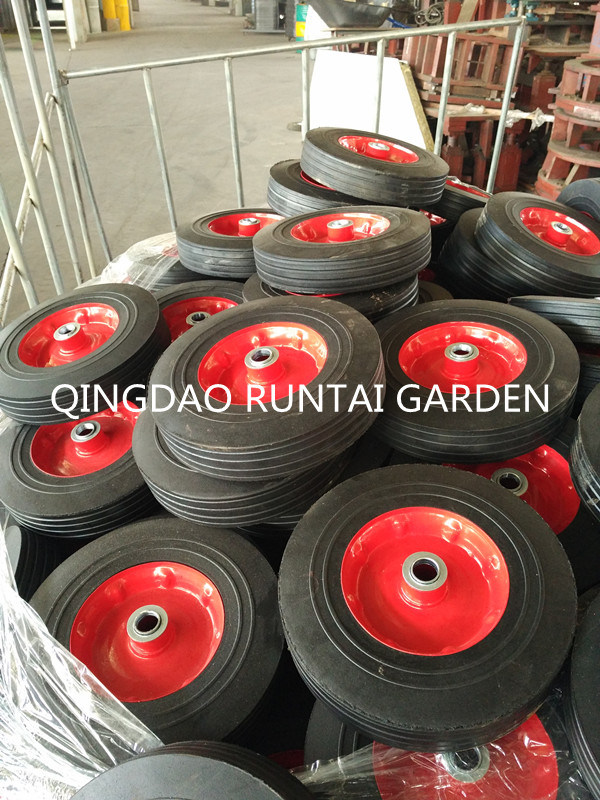 Hot Sale Qingdao Produce Durable Cheap Rubber Solid Wheel (10