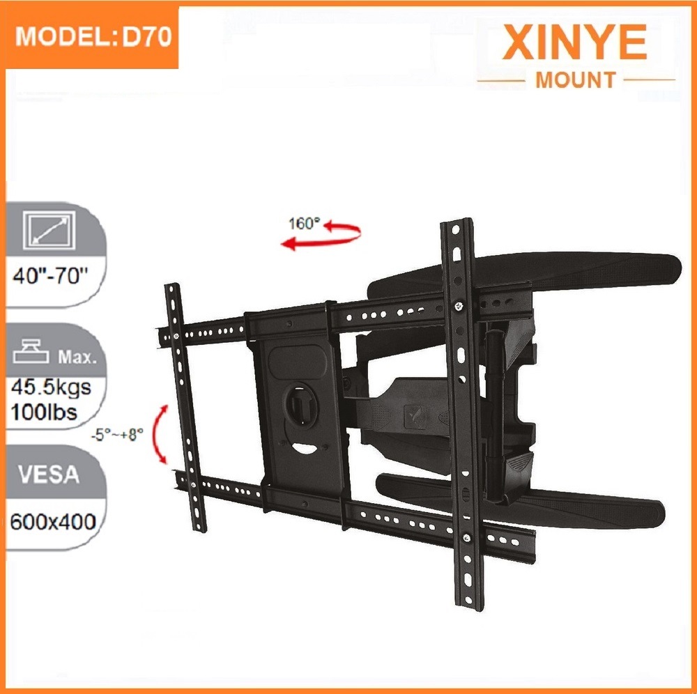 Suitable for Most 40-70 Inch Tilt & Swivel TV Wall Mount Bracket