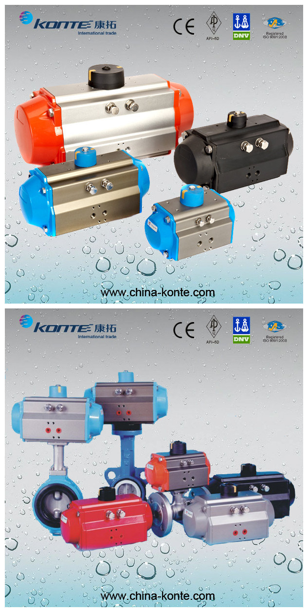 at Rack and Piston Pneumatic Actuator with Double Acting