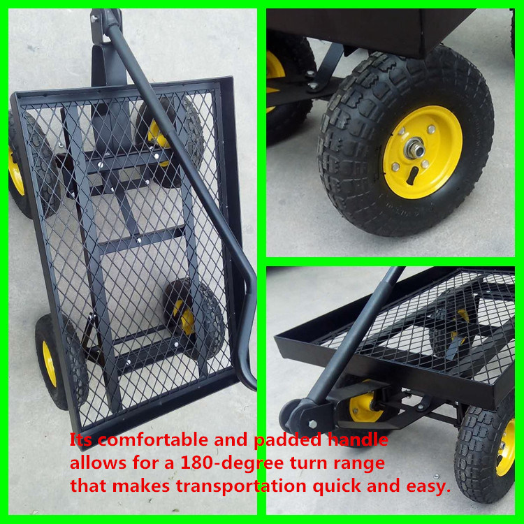 Garden Steel Mesh Wagon Cart