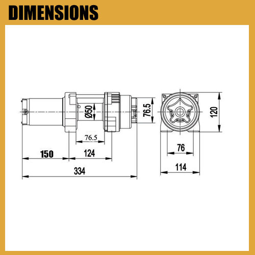 4000lbs 12V Cable Small Winch with Ce