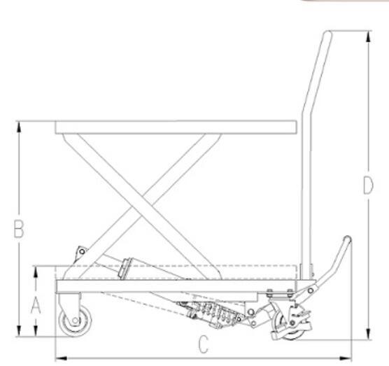 Trolley with Lifting Platform/ Liftingtable Cart Tp03001