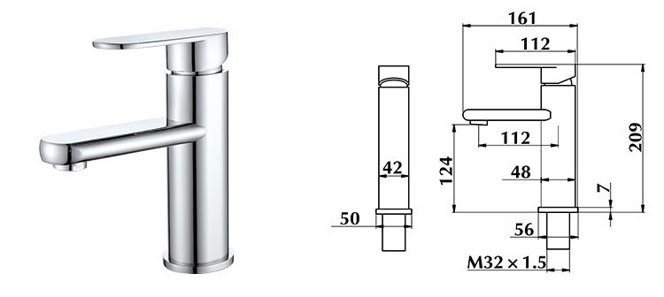 Economic Design Bathroom Basin Faucet with Single Handle