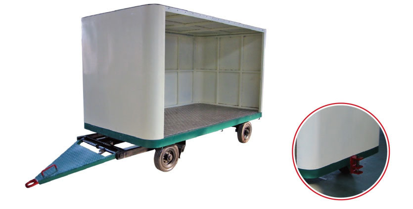Airport Covered Baggage Cart for Gse Equipment with Canopy