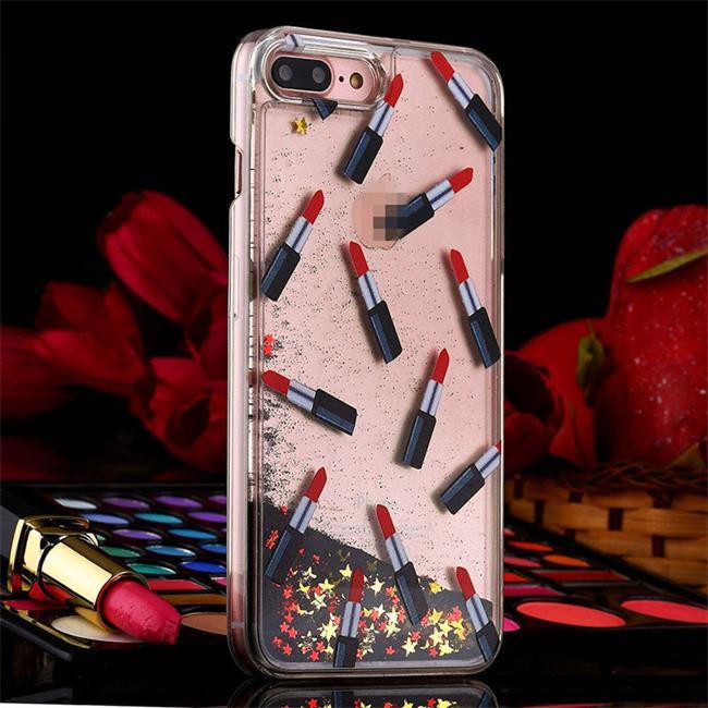 Lipstick Liquid Quicksand Glitter Case for iPhone 7 7plus